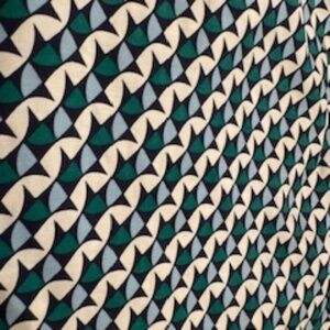 NEW WITH TAGS! Boden Silk-Blend Green/Blue Geometric Carey Top, Size 8